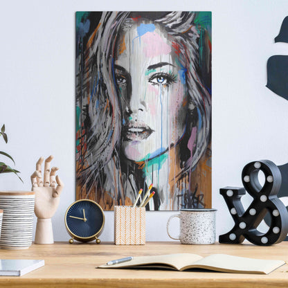 Luxe Metal Art 'Valery' by Loui Jover, Metal Wall Art,12x16