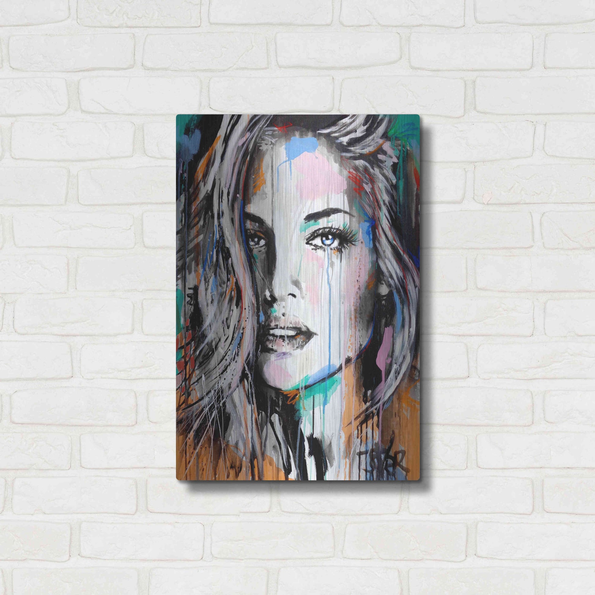 Luxe Metal Art 'Valery' by Loui Jover, Metal Wall Art,16x24