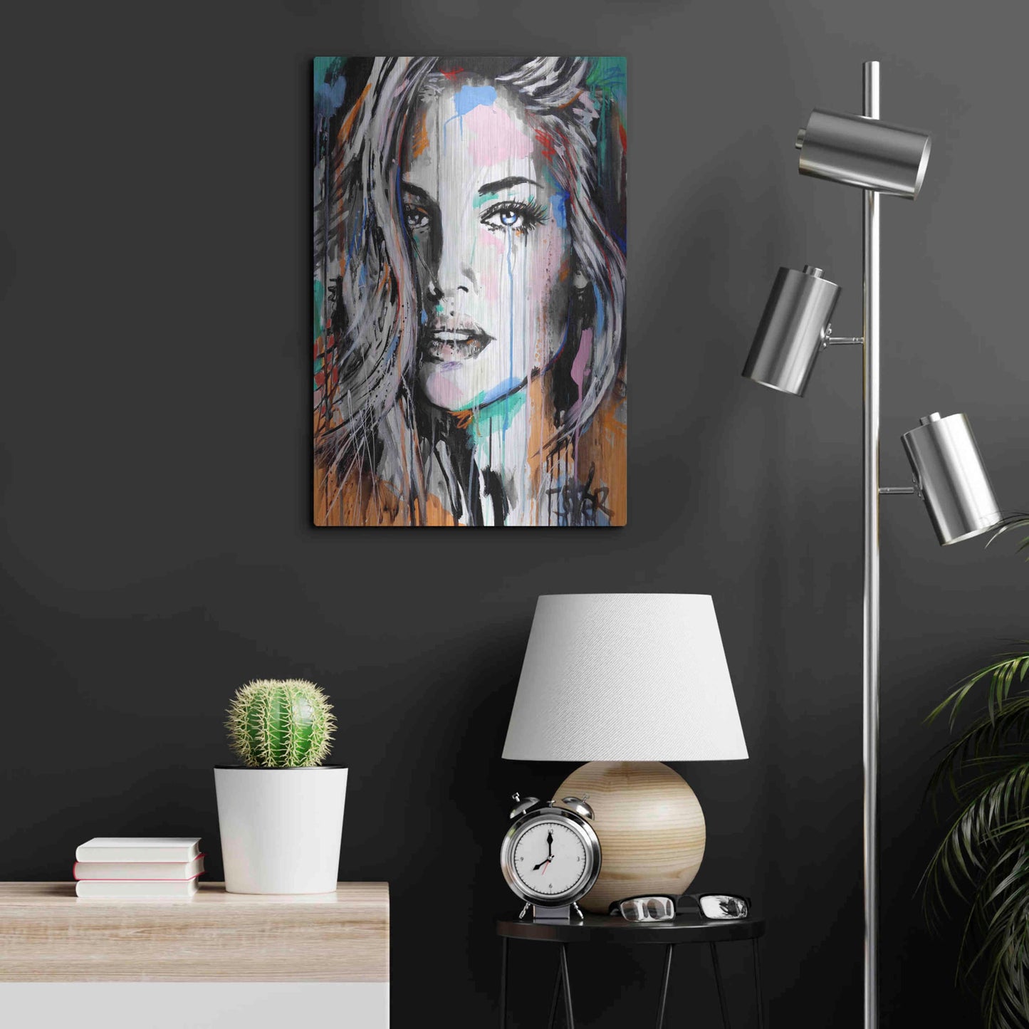 Luxe Metal Art 'Valery' by Loui Jover, Metal Wall Art,16x24