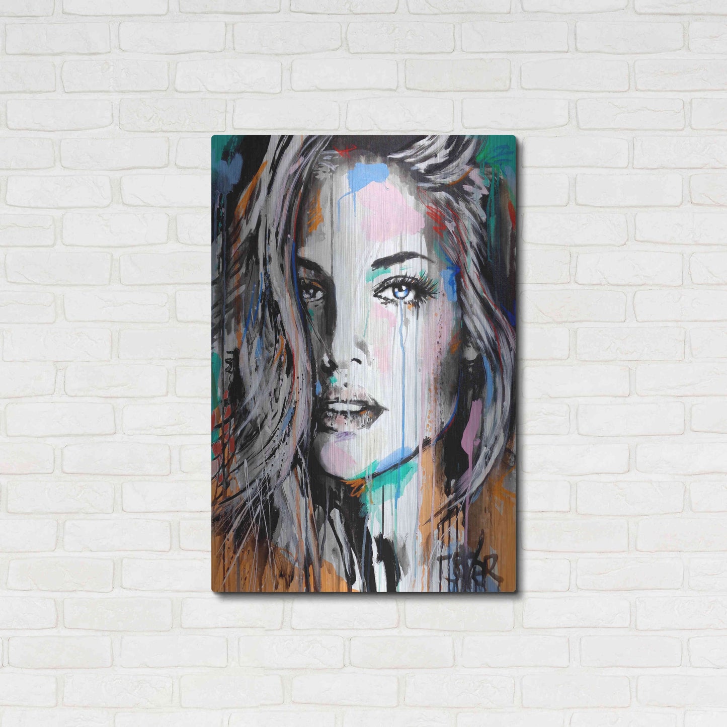 Luxe Metal Art 'Valery' by Loui Jover, Metal Wall Art,24x36