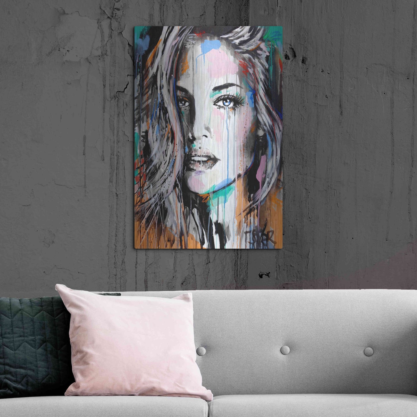 Luxe Metal Art 'Valery' by Loui Jover, Metal Wall Art,24x36