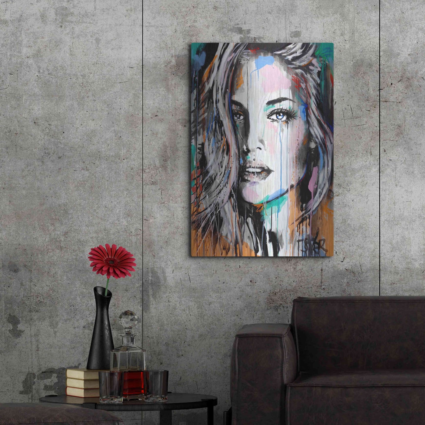 Luxe Metal Art 'Valery' by Loui Jover, Metal Wall Art,24x36