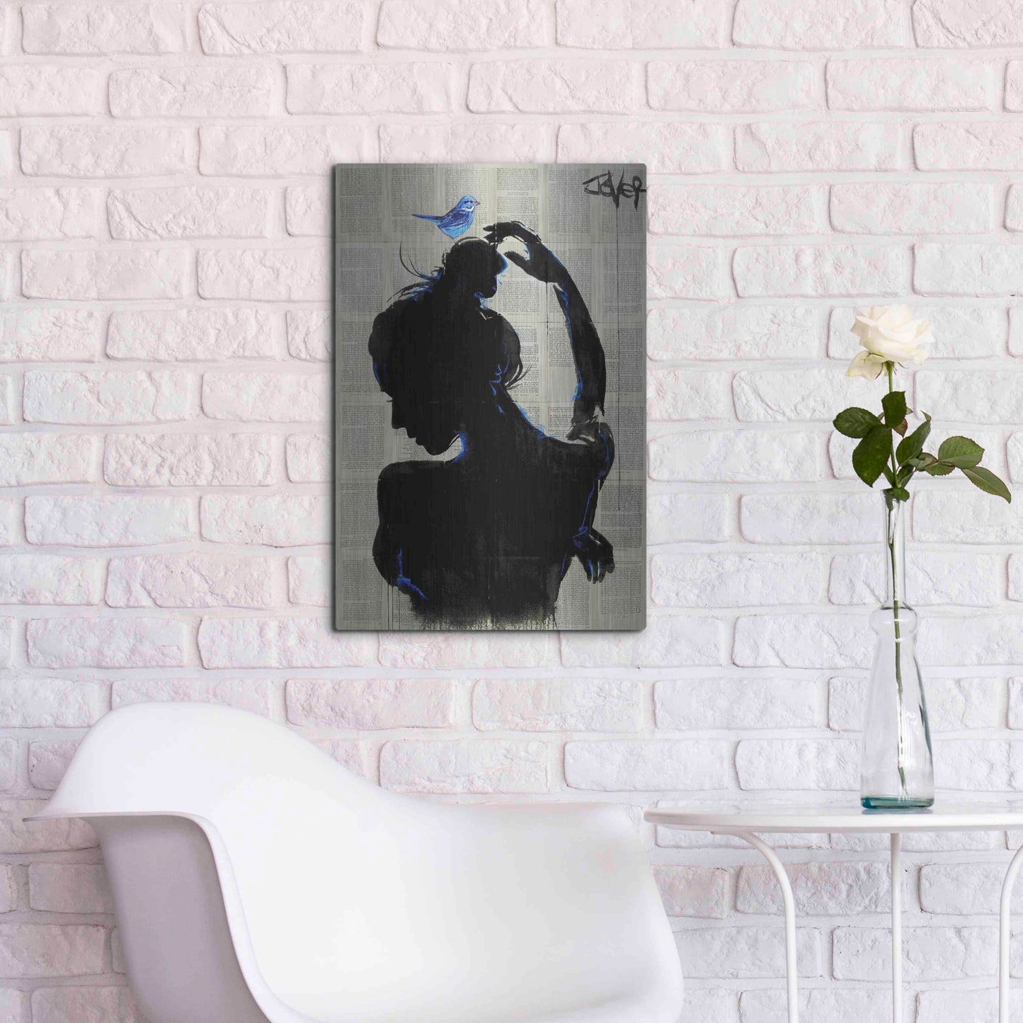 Luxe Metal Art 'Victorys Hope' by Loui Jover, Metal Wall Art,16x24