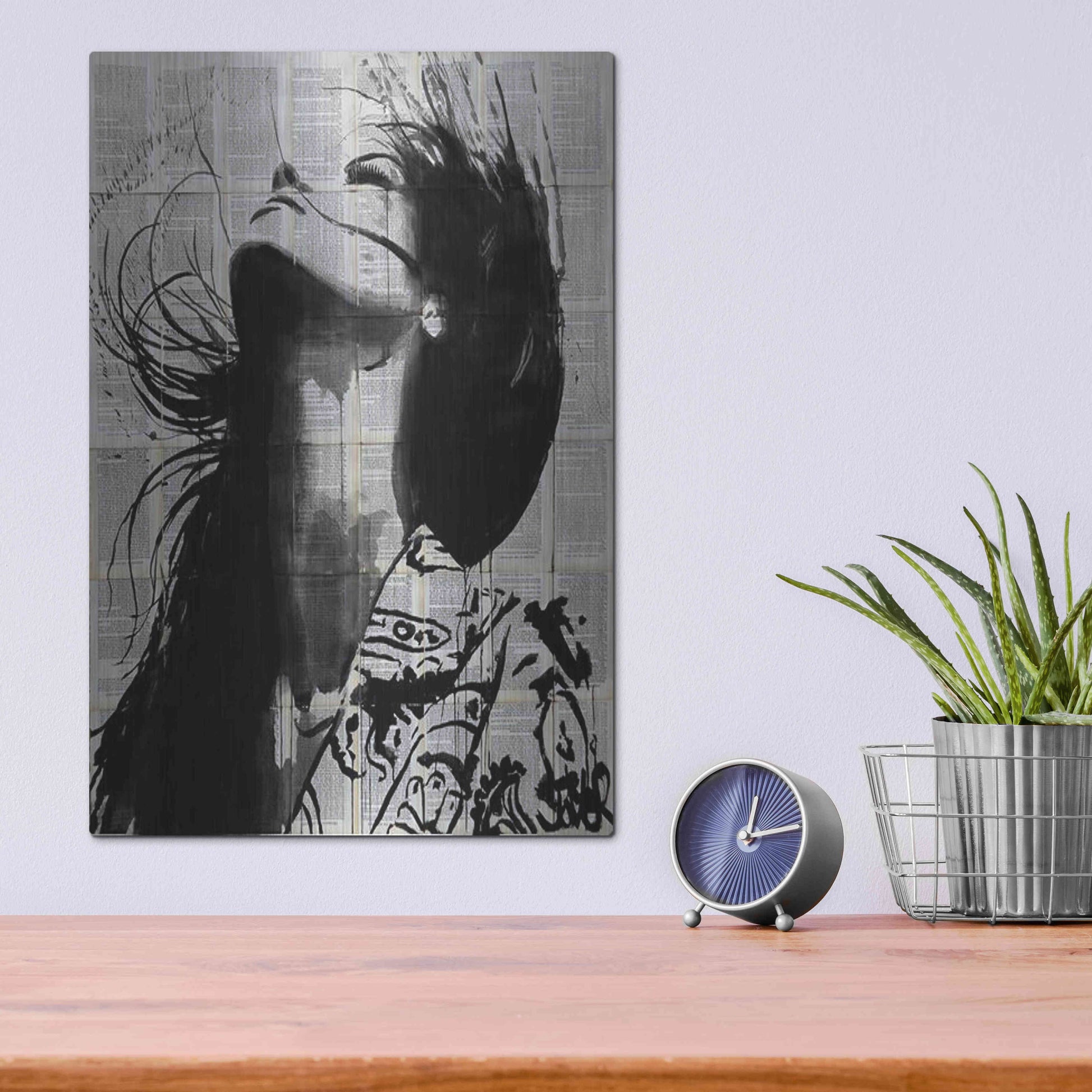 Luxe Metal Art 'Wild Flower' by Loui Jover, Metal Wall Art,12x16