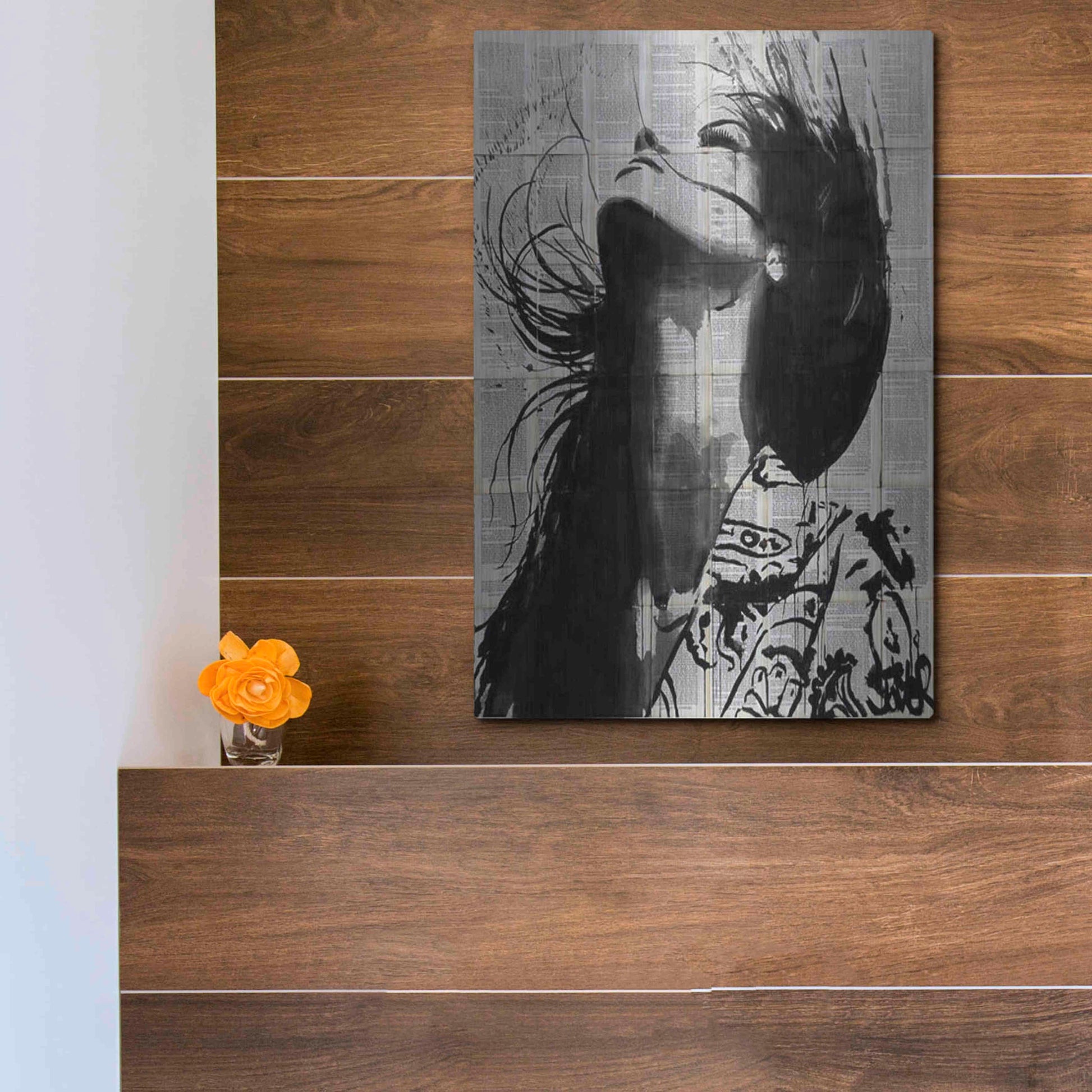 Luxe Metal Art 'Wild Flower' by Loui Jover, Metal Wall Art,12x16