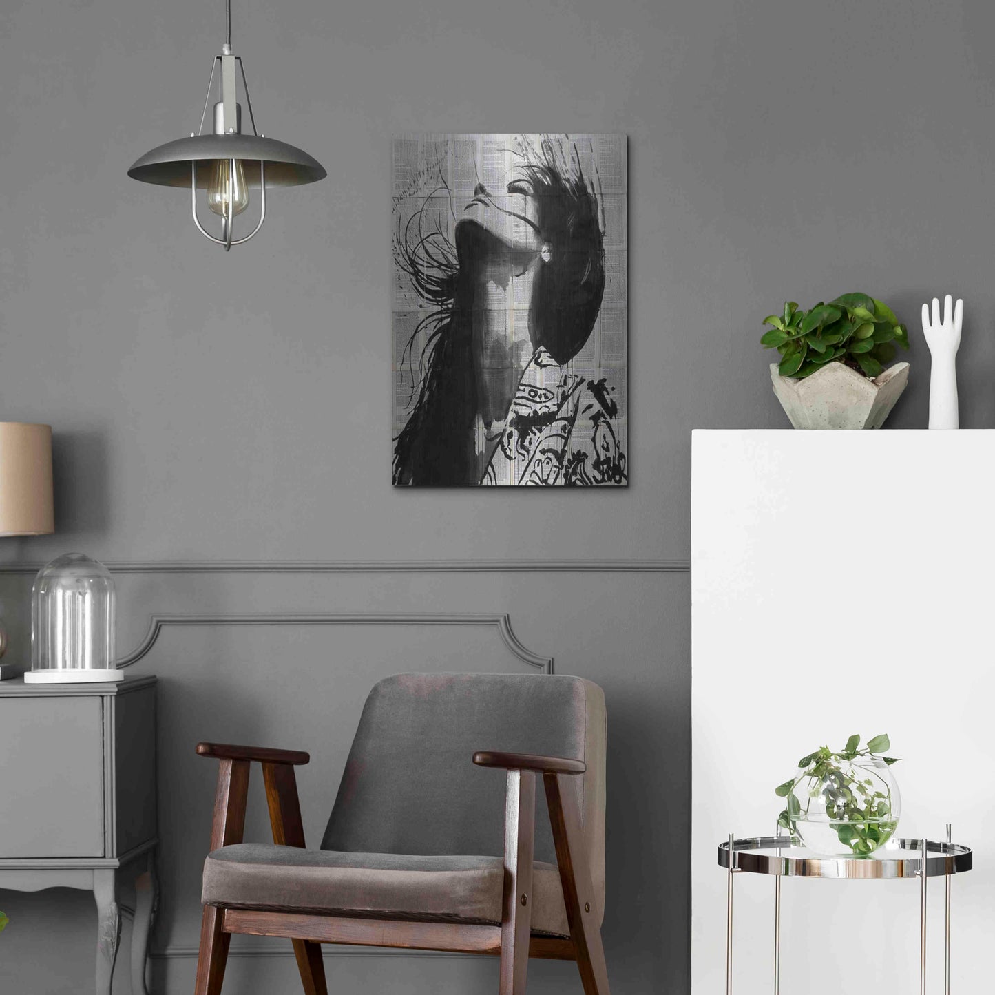 Luxe Metal Art 'Wild Flower' by Loui Jover, Metal Wall Art,16x24