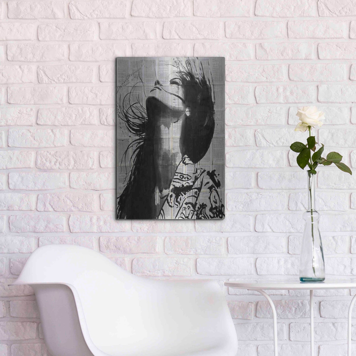 Luxe Metal Art 'Wild Flower' by Loui Jover, Metal Wall Art,16x24