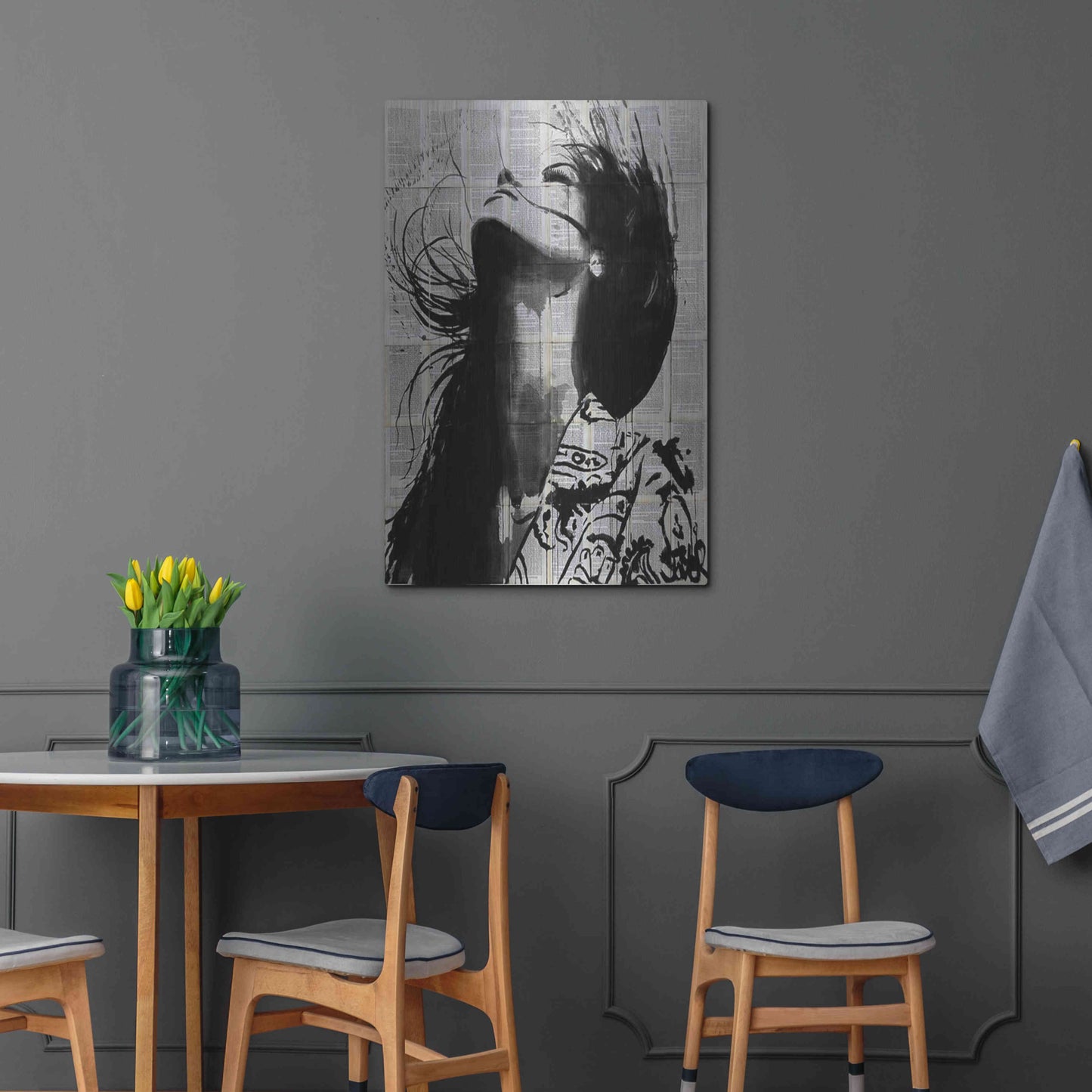 Luxe Metal Art 'Wild Flower' by Loui Jover, Metal Wall Art,24x36