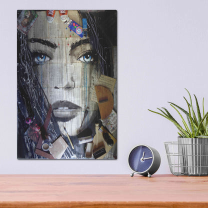 Luxe Metal Art 'Winter Song Studio' by Loui Jover, Metal Wall Art,12x16