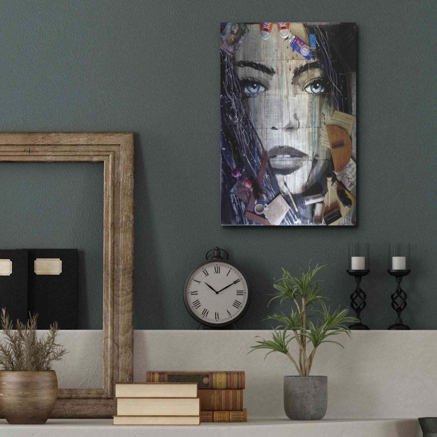 Luxe Metal Art 'Winter Song Studio' by Loui Jover, Metal Wall Art,12x16