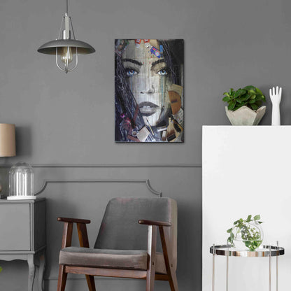 Luxe Metal Art 'Winter Song Studio' by Loui Jover, Metal Wall Art,16x24