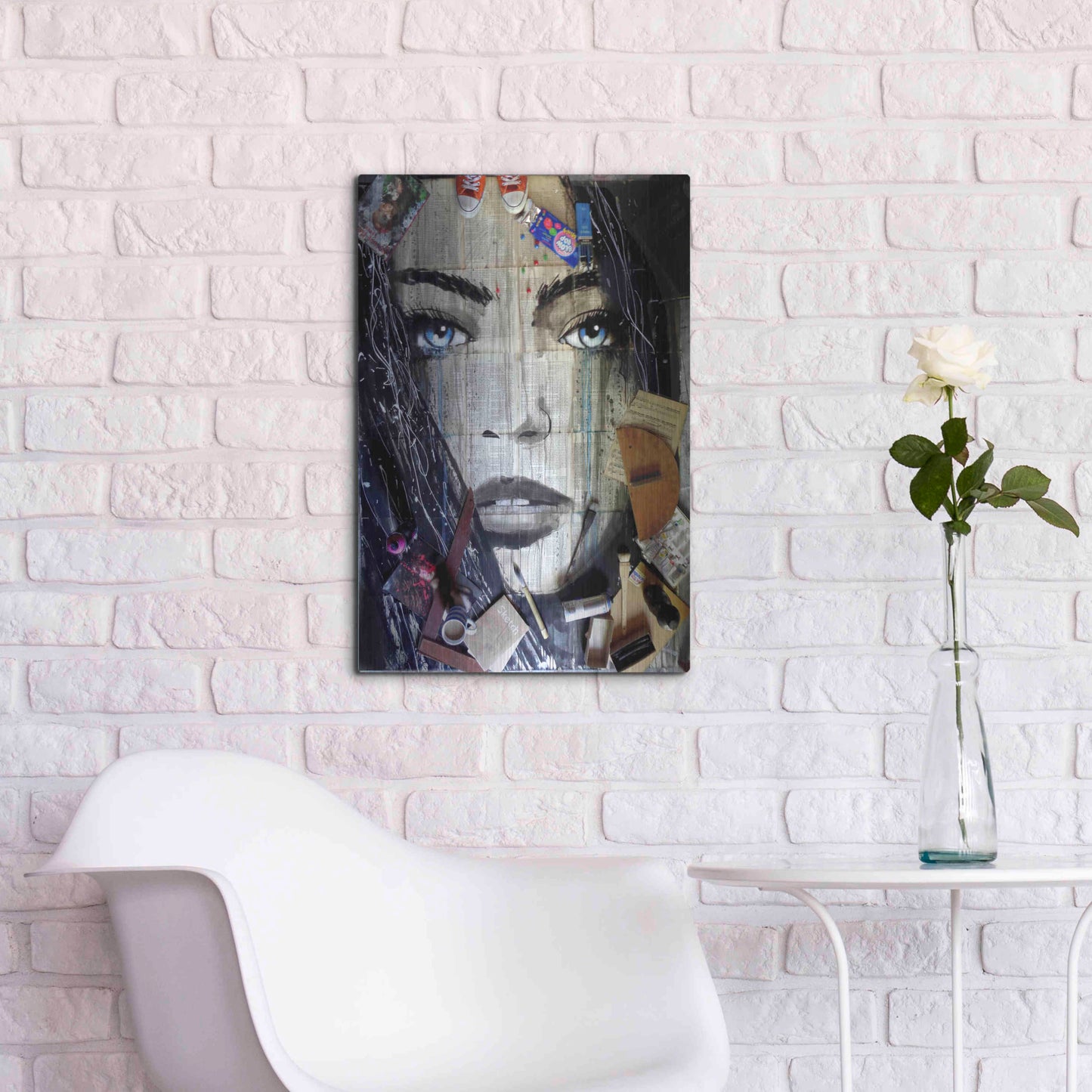 Luxe Metal Art 'Winter Song Studio' by Loui Jover, Metal Wall Art,16x24