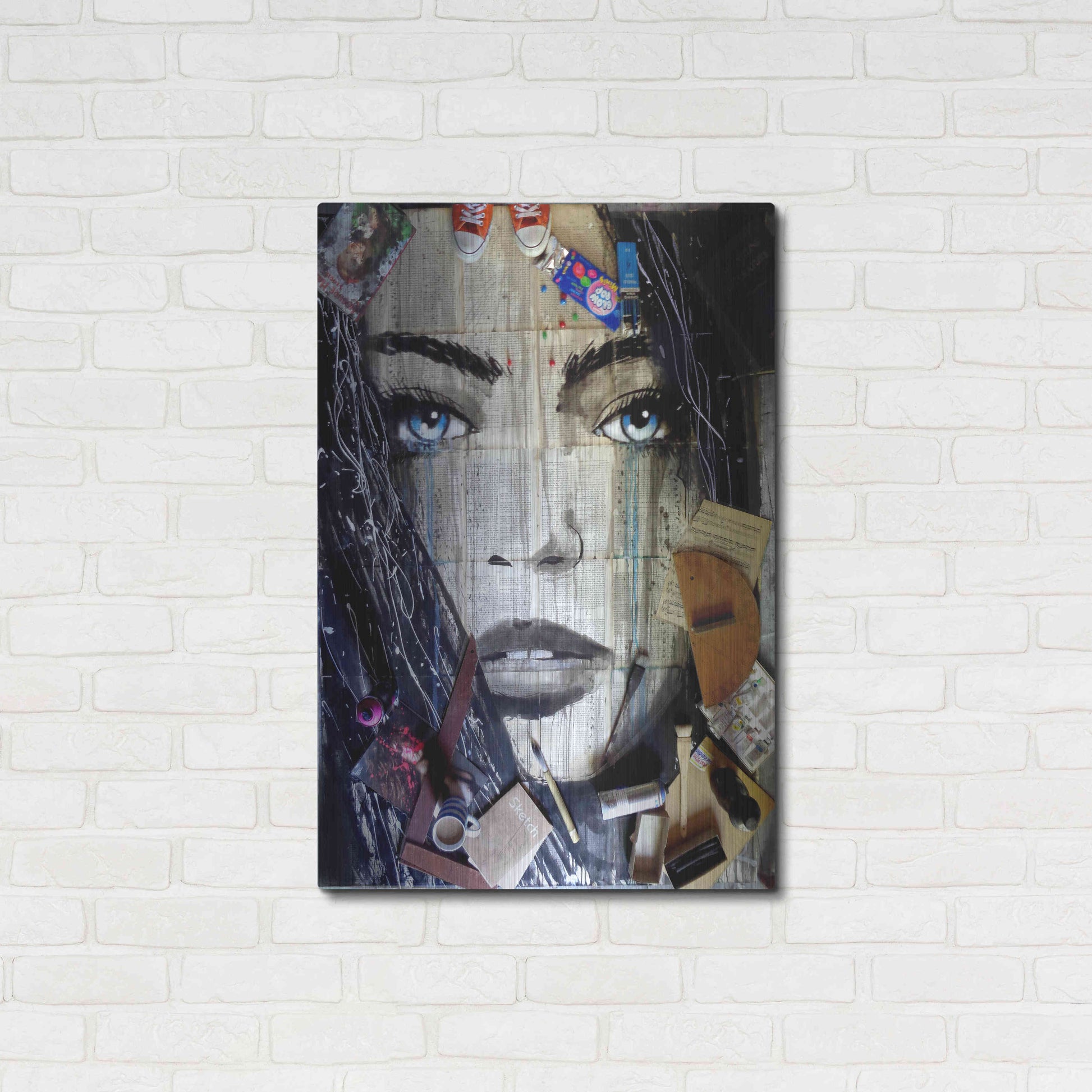 Luxe Metal Art 'Winter Song Studio' by Loui Jover, Metal Wall Art,24x36