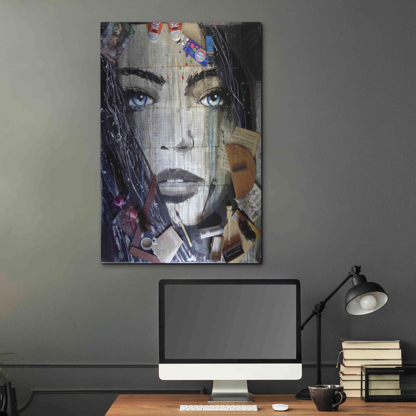 Luxe Metal Art 'Winter Song Studio' by Loui Jover, Metal Wall Art,24x36