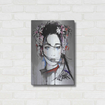 Luxe Metal Art 'Yin' by Loui Jover, Metal Wall Art,16x24