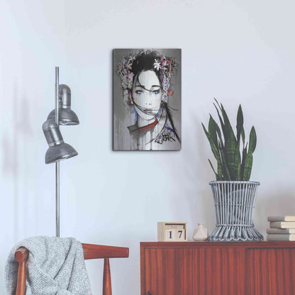 Luxe Metal Art 'Yin' by Loui Jover, Metal Wall Art,16x24