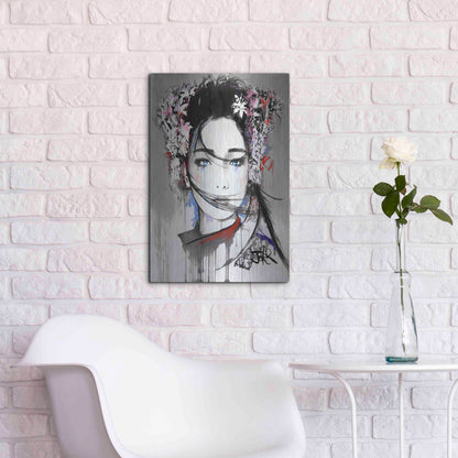 Luxe Metal Art 'Yin' by Loui Jover, Metal Wall Art,16x24