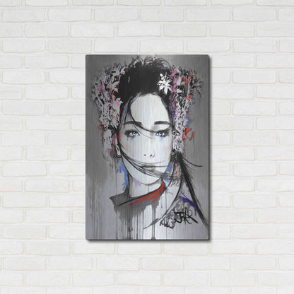Luxe Metal Art 'Yin' by Loui Jover, Metal Wall Art,24x36