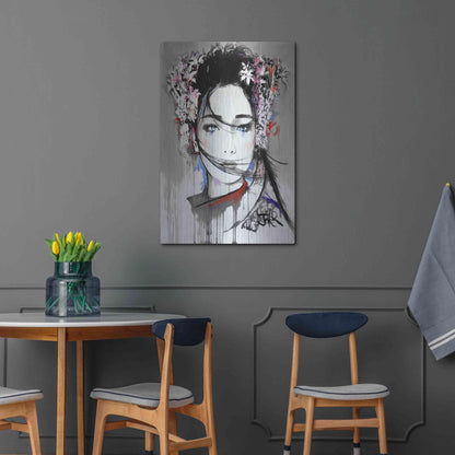 Luxe Metal Art 'Yin' by Loui Jover, Metal Wall Art,24x36