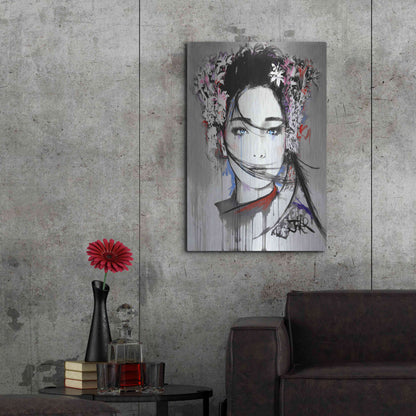 Luxe Metal Art 'Yin' by Loui Jover, Metal Wall Art,24x36