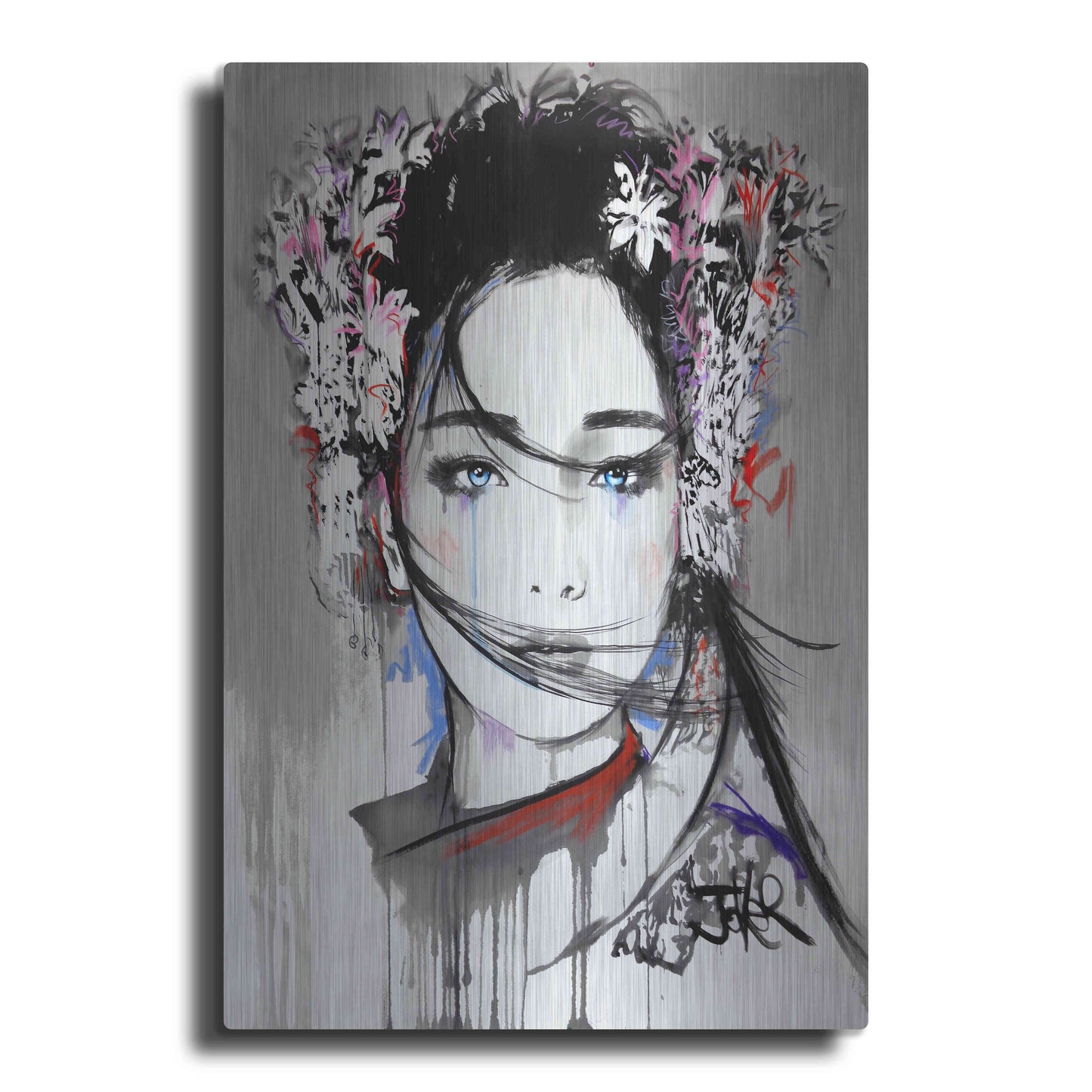 Luxe Metal Art 'Yin' by Loui Jover, Metal Wall Art