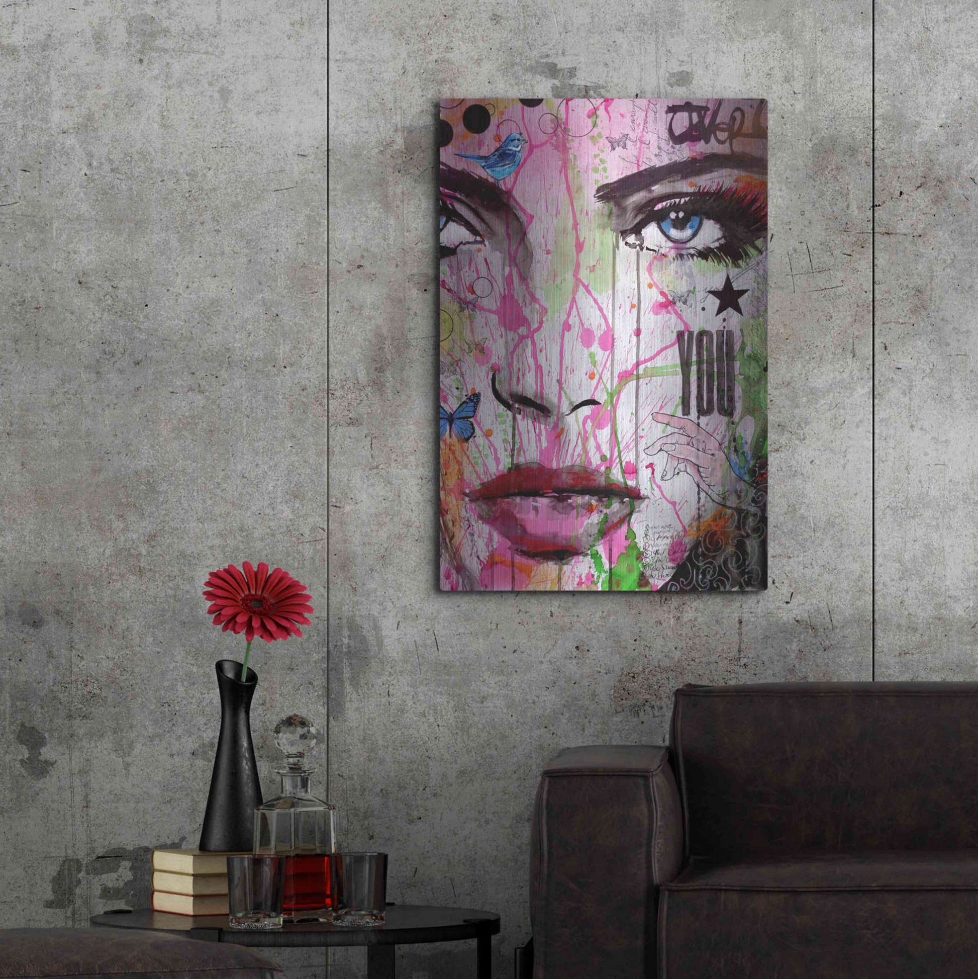 Luxe Metal Art 'You' by Loui Jover, Metal Wall Art,24x36