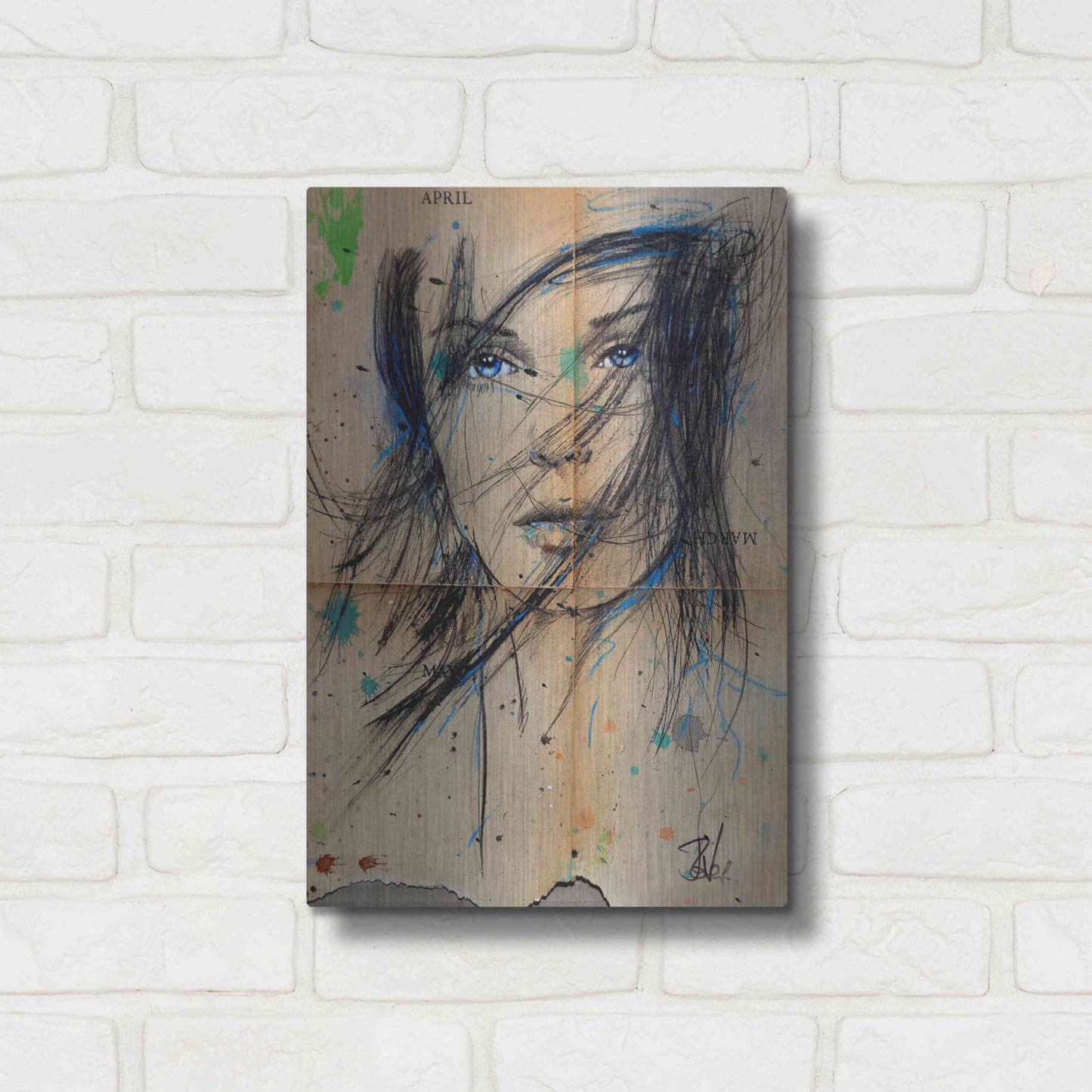 Luxe Metal Art 'April March' by Loui Jover, Metal Wall Art,12x16