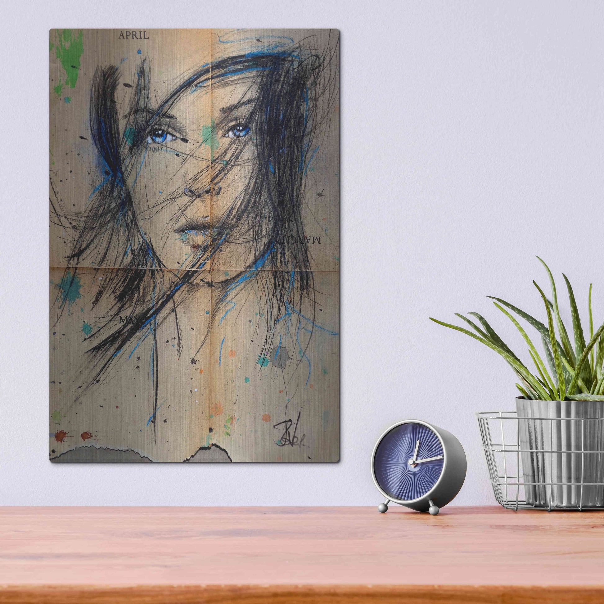 Luxe Metal Art 'April March' by Loui Jover, Metal Wall Art,12x16