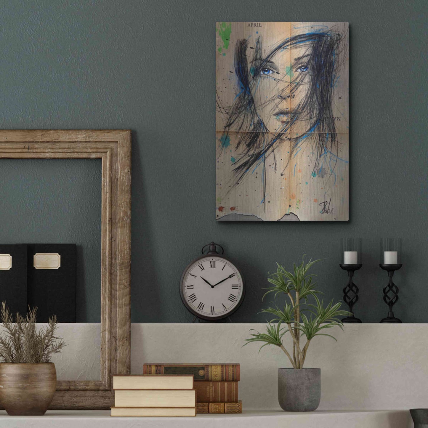 Luxe Metal Art 'April March' by Loui Jover, Metal Wall Art,12x16