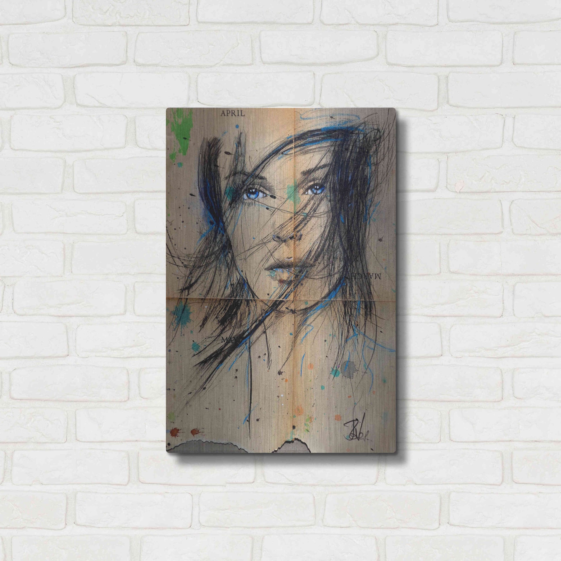 Luxe Metal Art 'April March' by Loui Jover, Metal Wall Art,16x24