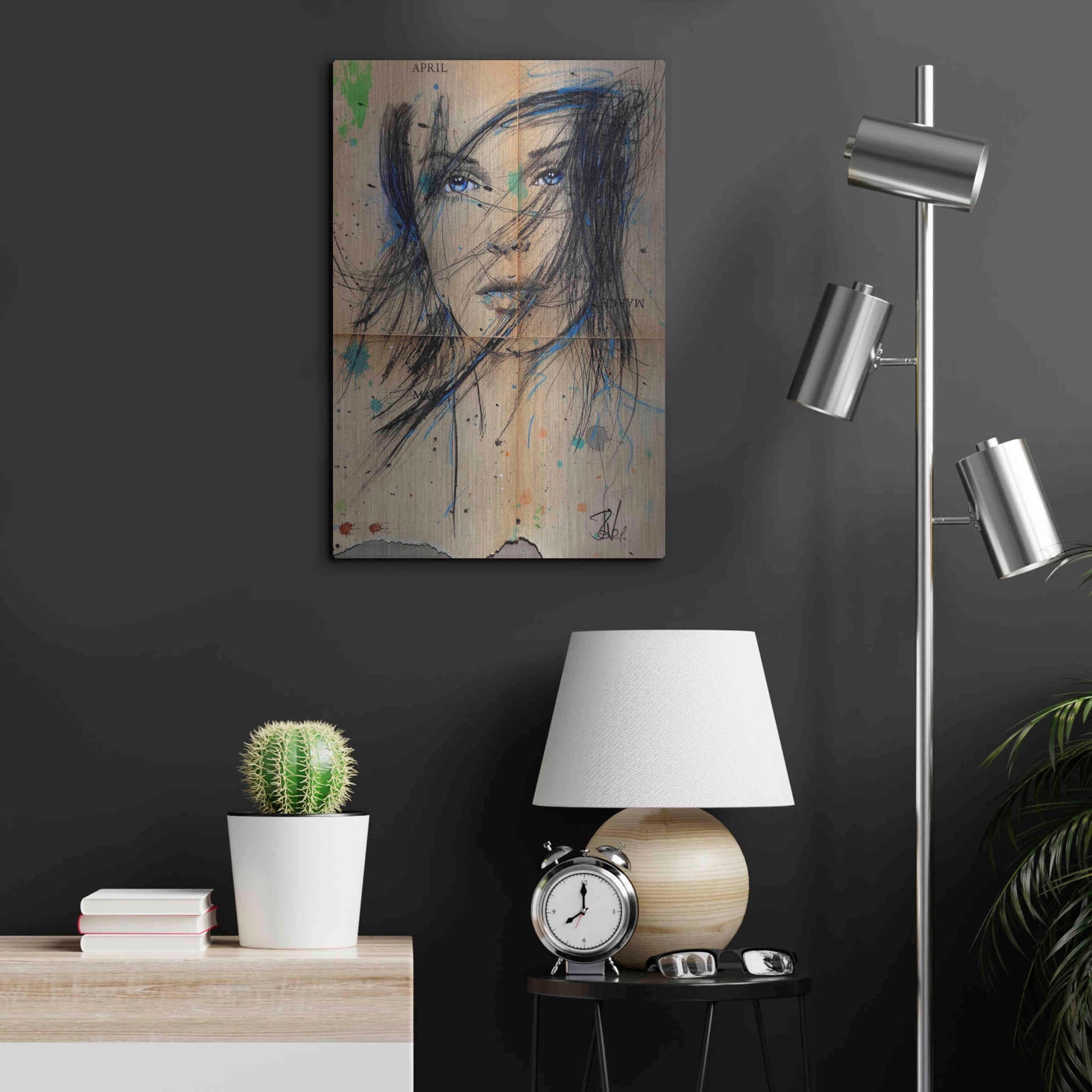 Luxe Metal Art 'April March' by Loui Jover, Metal Wall Art,16x24