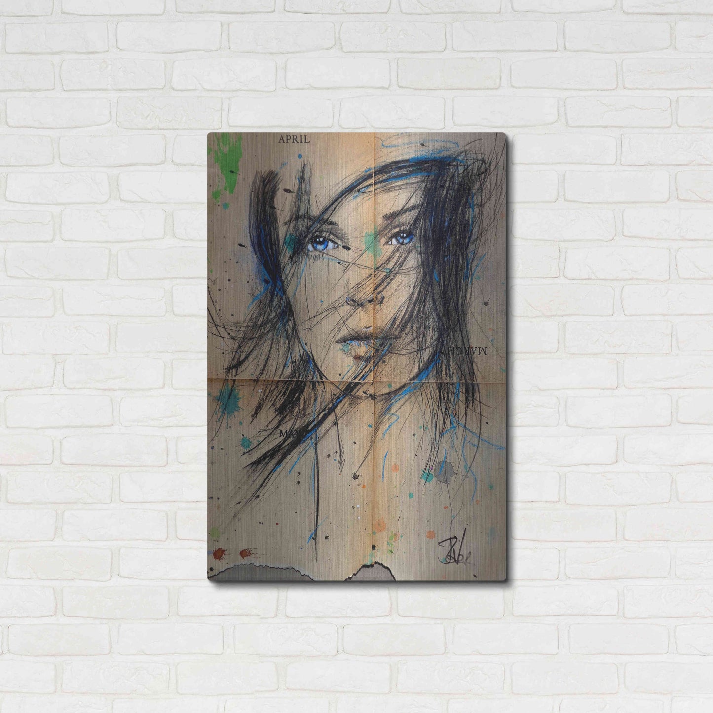 Luxe Metal Art 'April March' by Loui Jover, Metal Wall Art,24x36