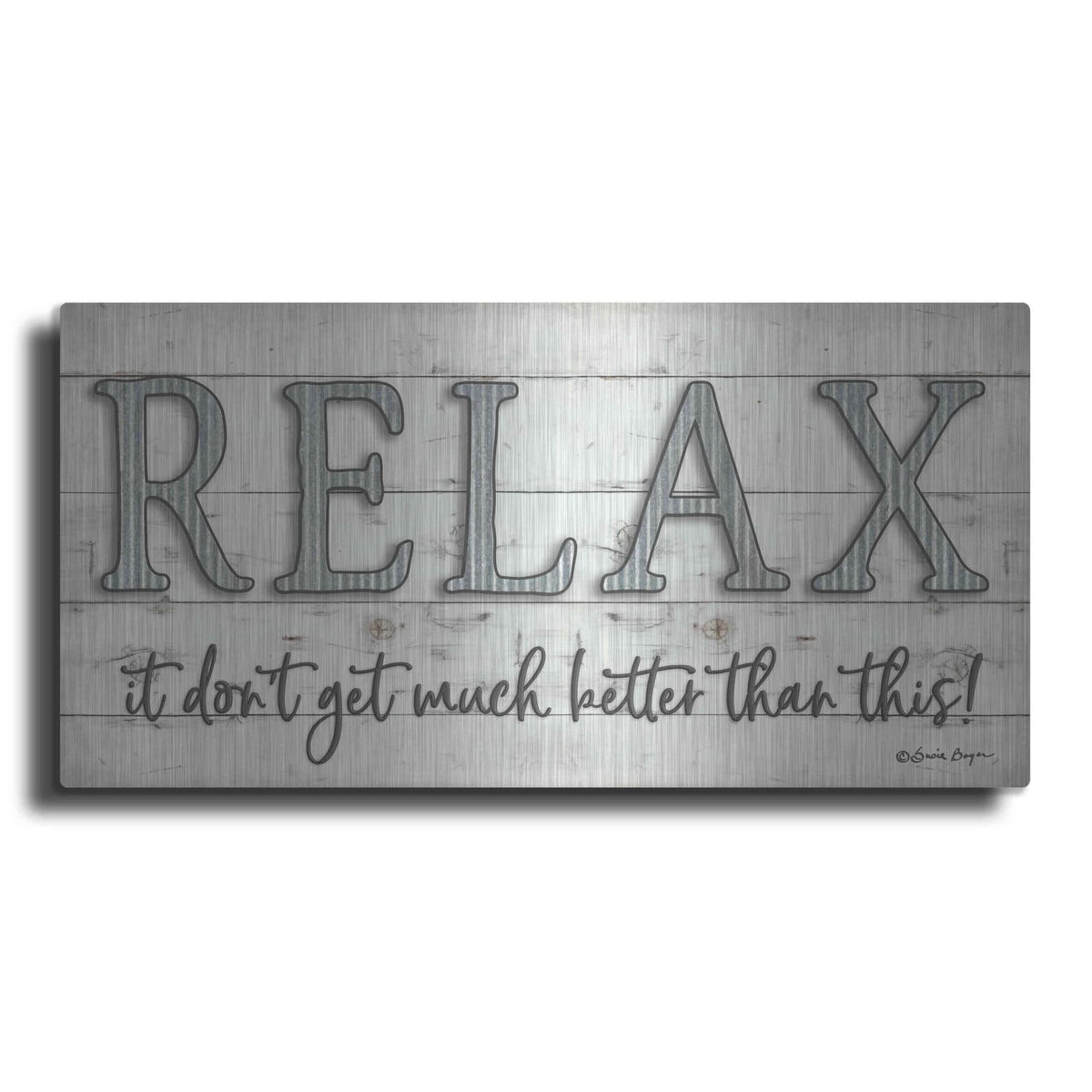 'Relax' by Susie Boyer – Metal Wall Art