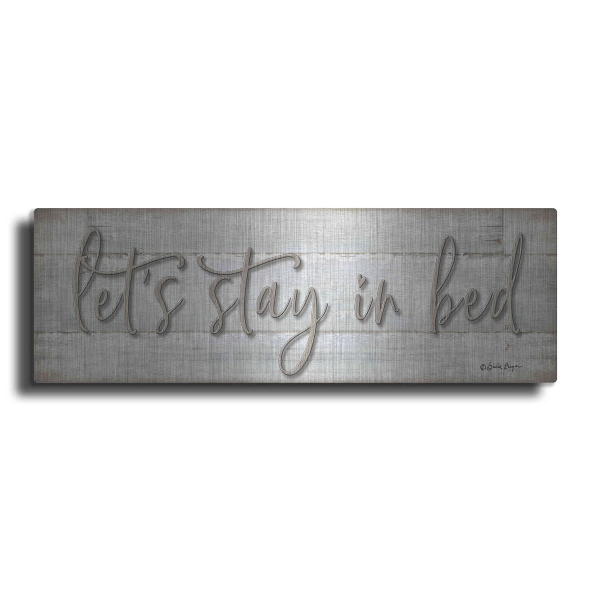 'Let's Stay in Bed' by Susie Boyer – Metal Wall Art