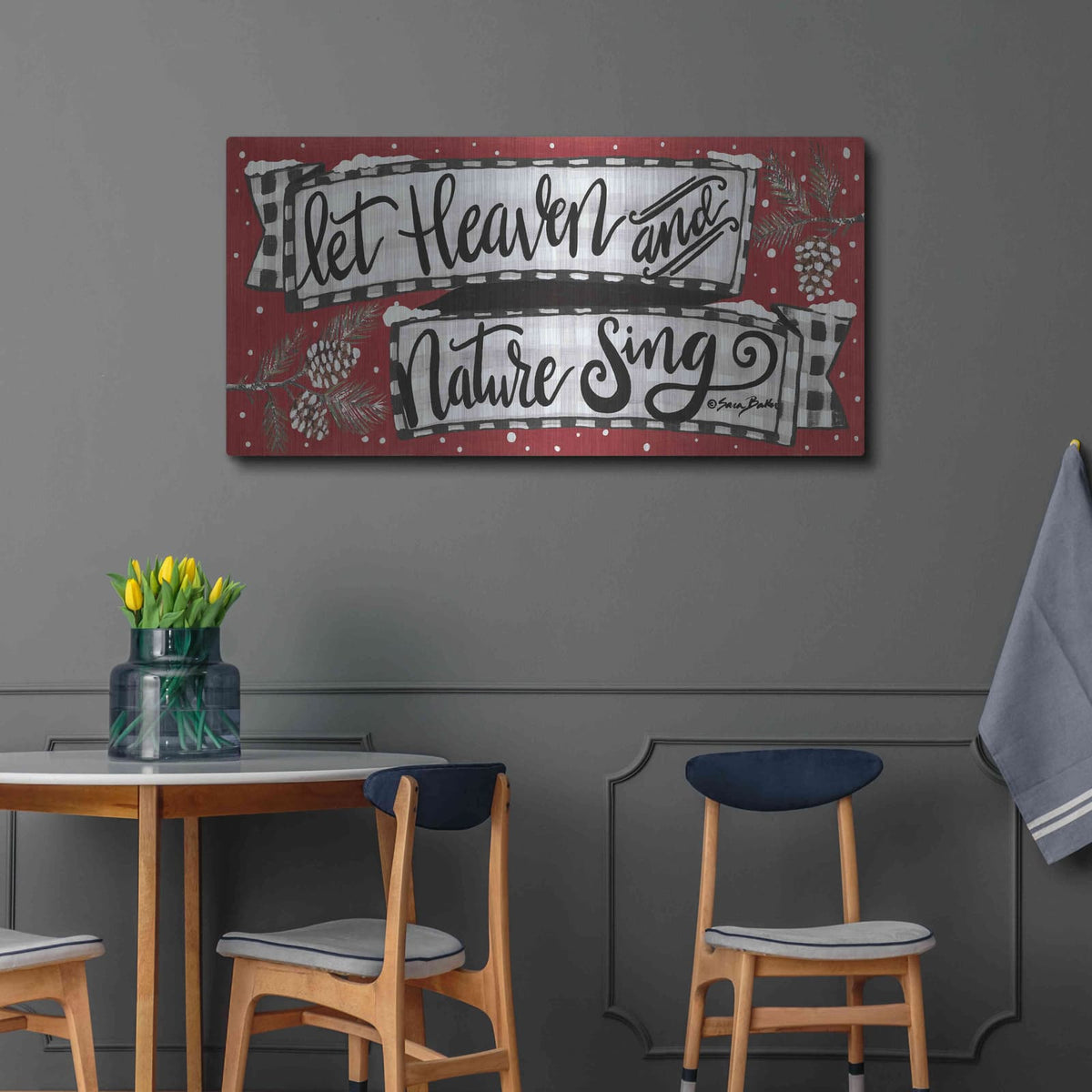 'Heaven and Nature Sing' by Sara Baker – Metal Wall Art, 48x24 room view