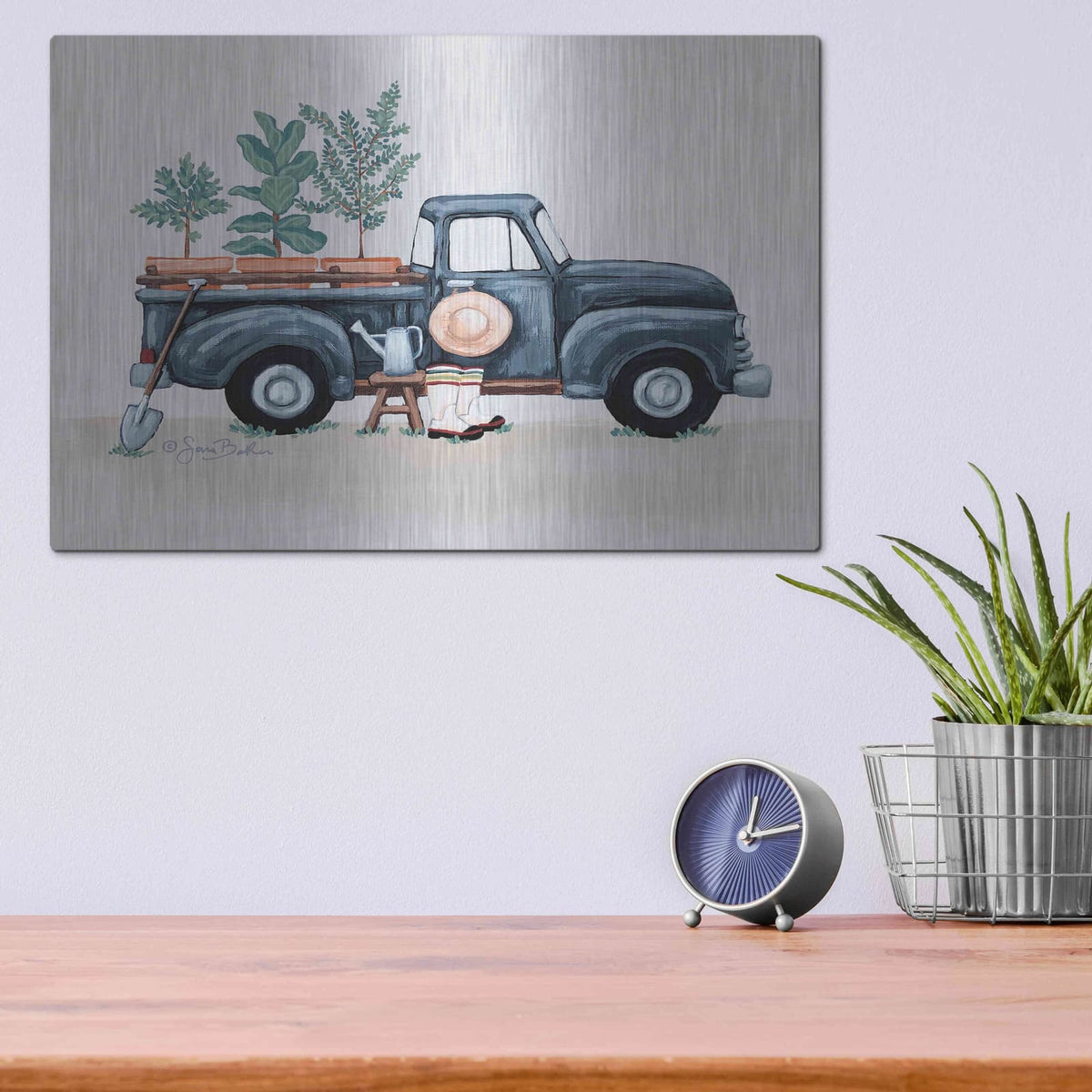 'Garden Gatherings' by Sara Baker – Metal Wall Art, 16x12 room view