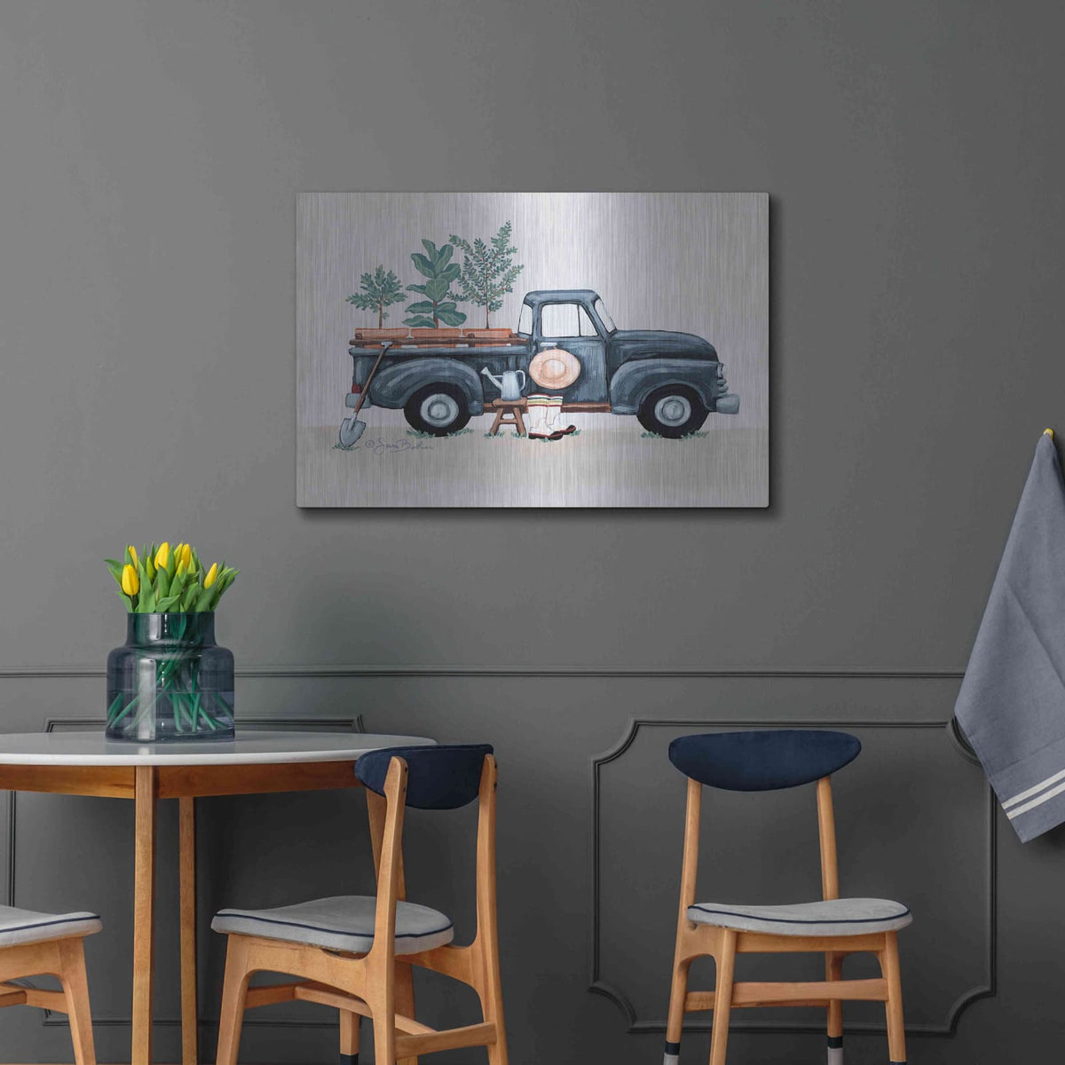 'Garden Gatherings' by Sara Baker – Metal Wall Art, 36x24 room view