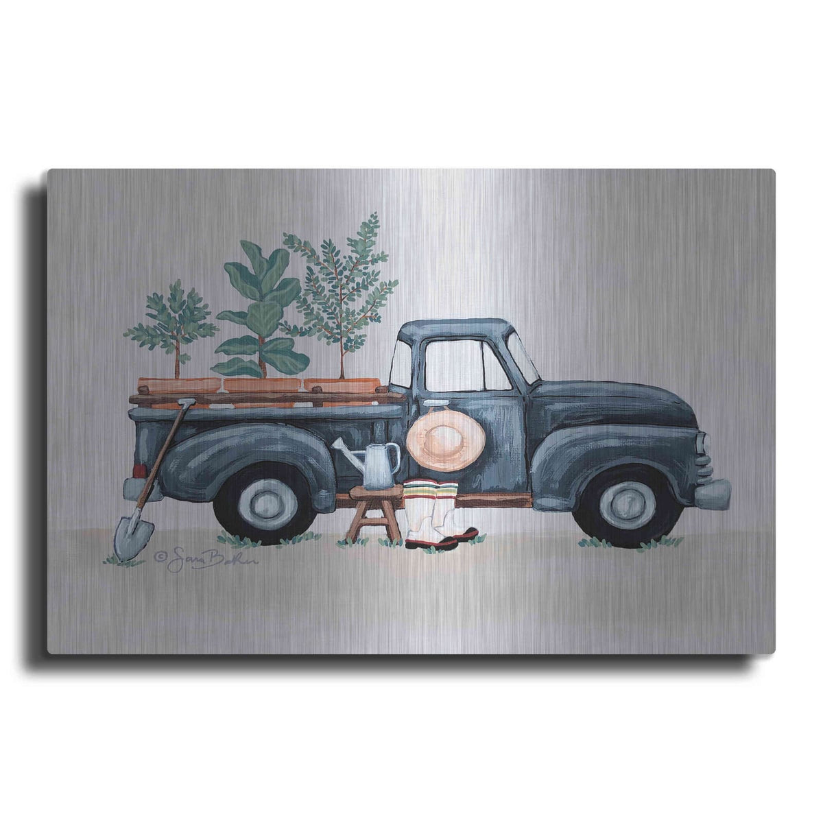 'Garden Gatherings' by Sara Baker – Metal Wall Art