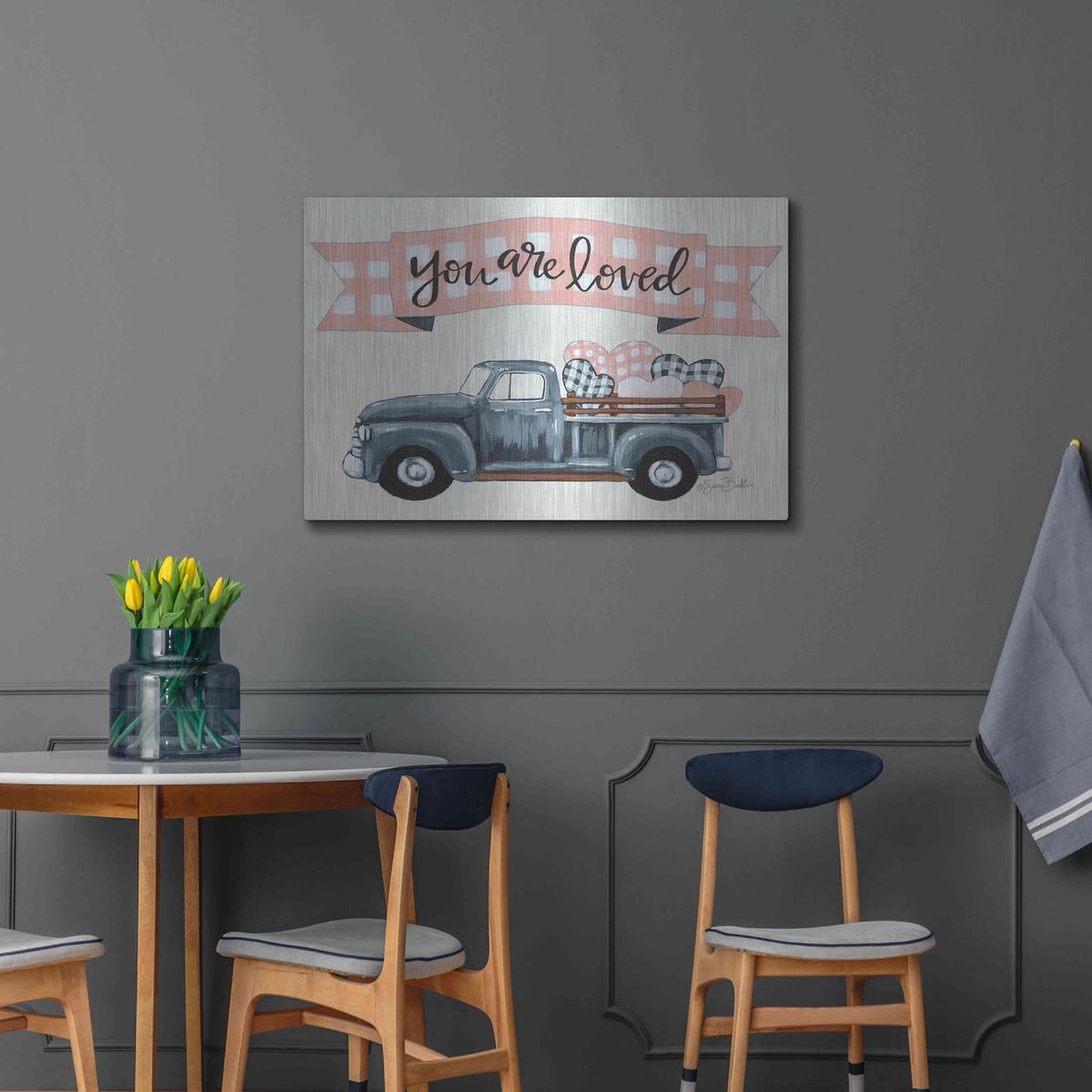 'You Are Loved' by Sara Baker – Metal Wall Art, 36x24 room view