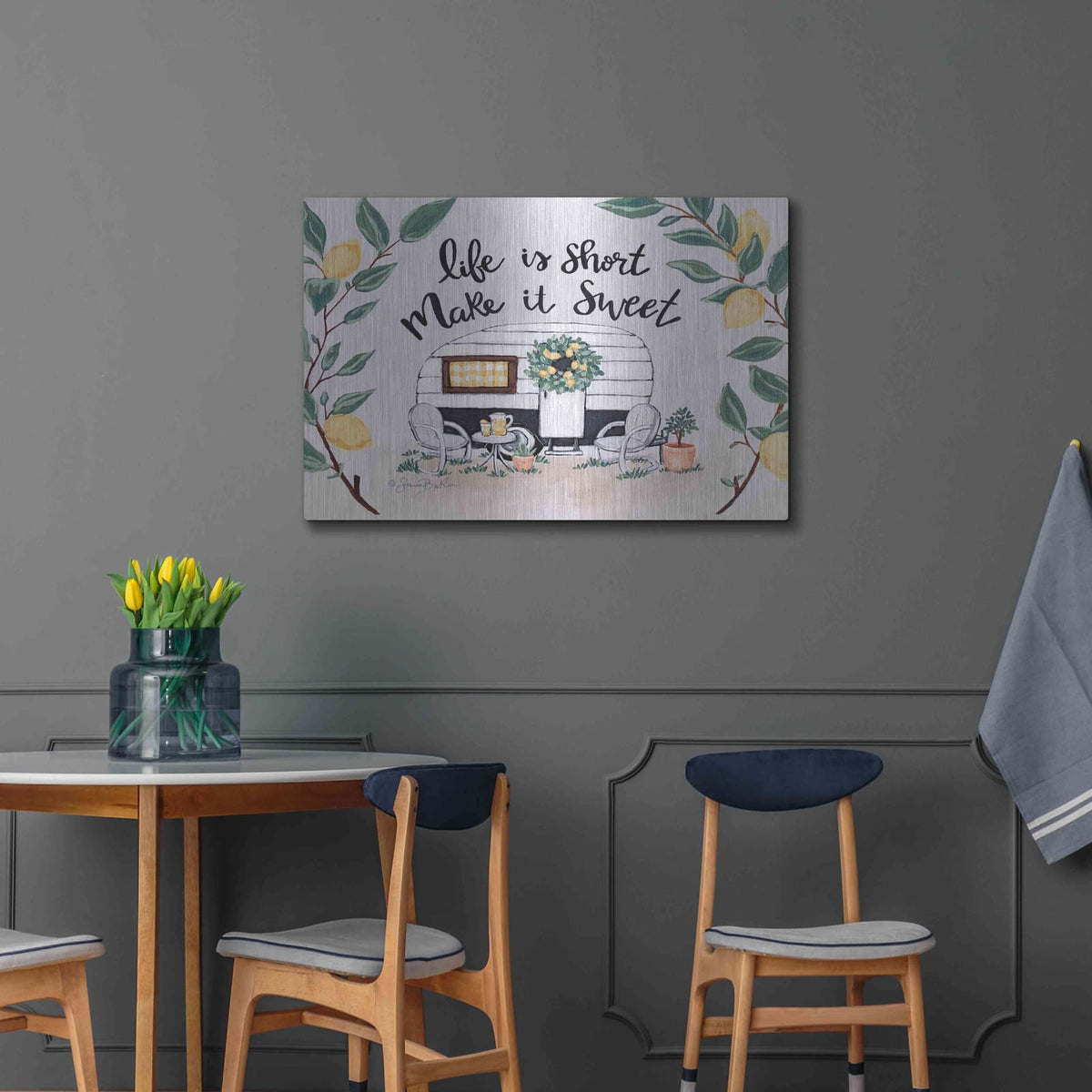 'Make It Sweet Vintage Camper' by Sara Baker – Metal Wall Art, 36x24 room view