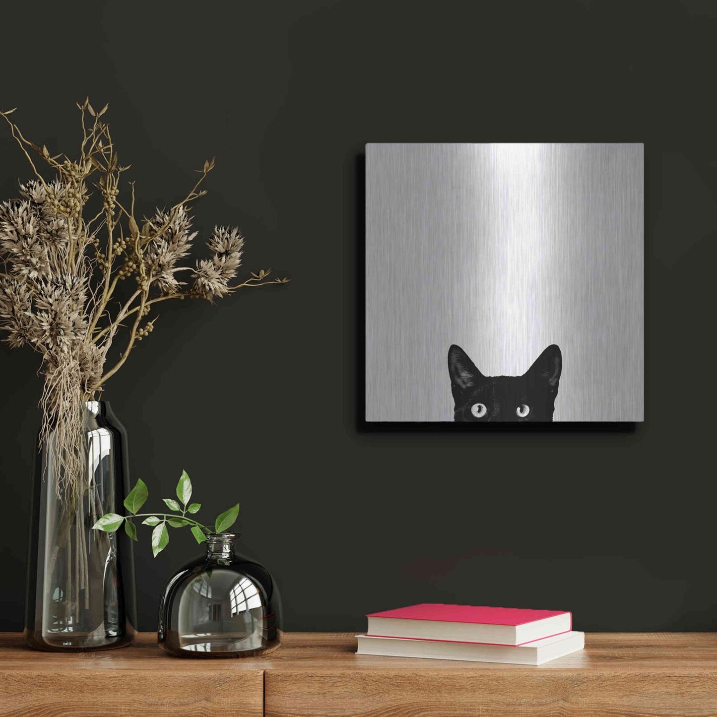 Luxe Metal Art 'Curiosity' by Jon Bertelli, Metal Wall Art,12x12