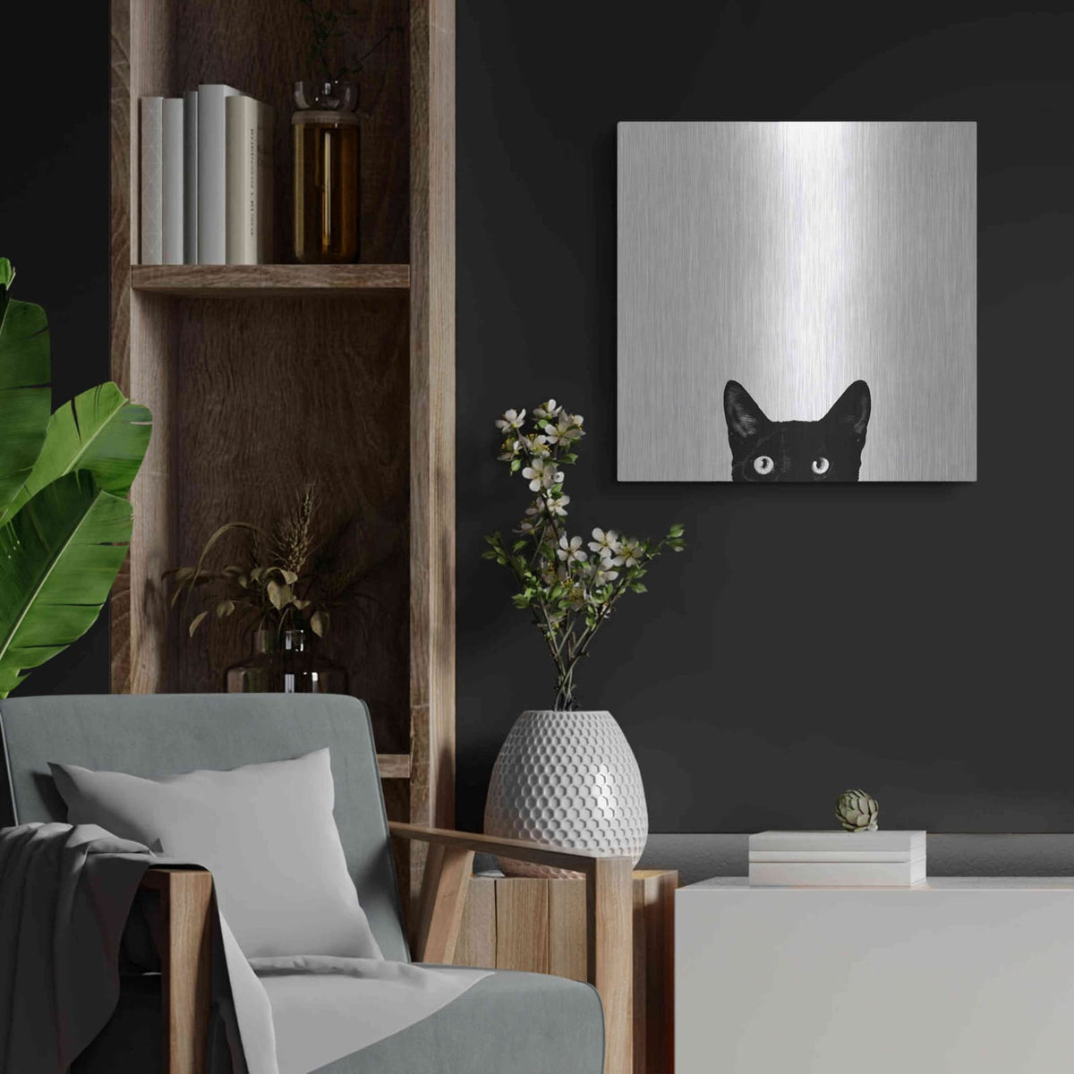 'Curiosity' by Jon Bertelli – Metal Wall Art, 24x24 room view
