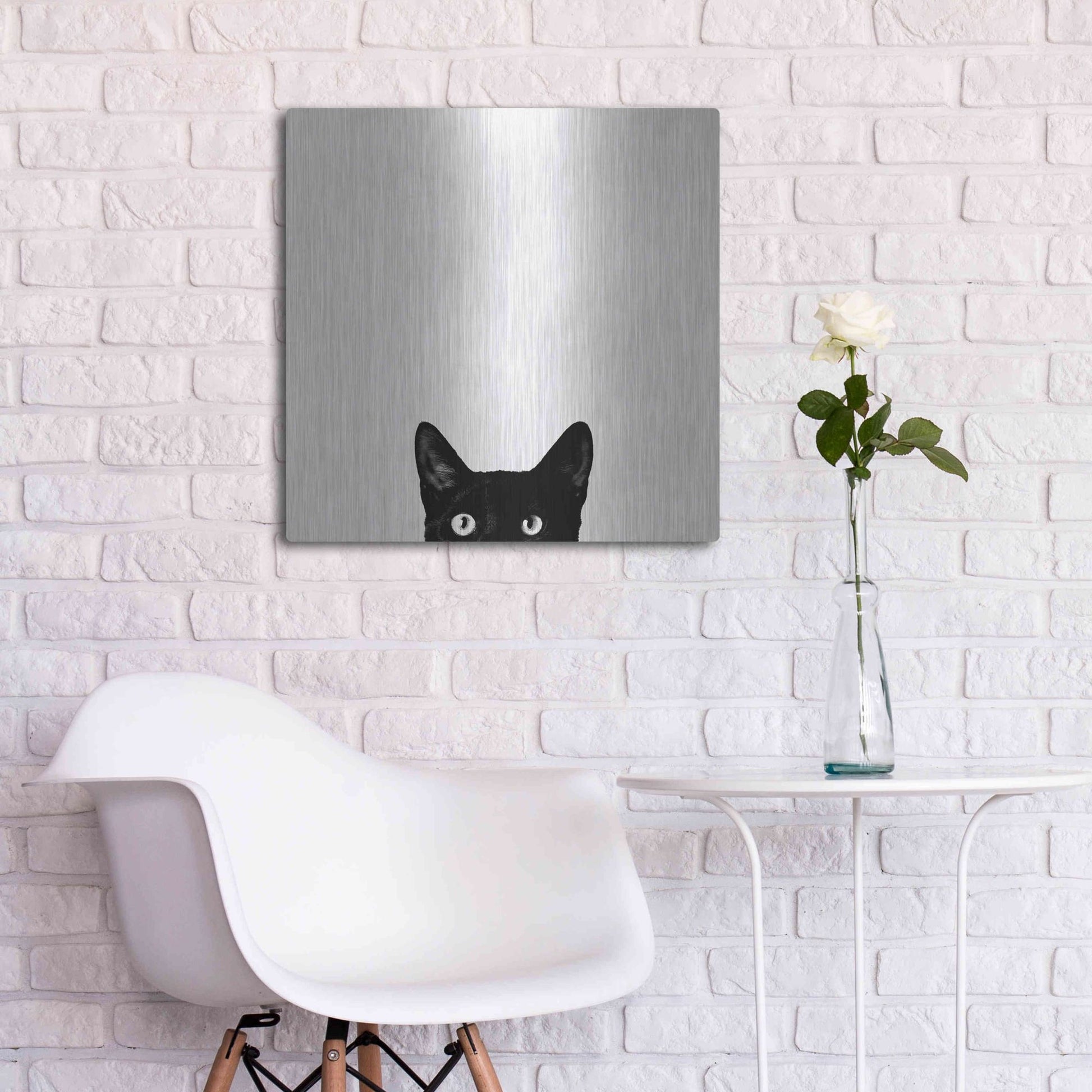 Luxe Metal Art 'Curiosity' by Jon Bertelli, Metal Wall Art,24x24