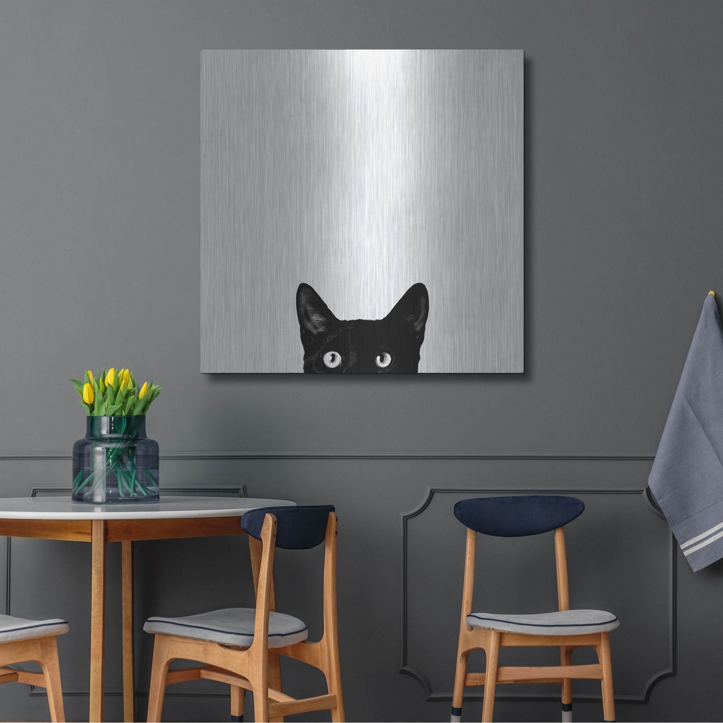 Luxe Metal Art 'Curiosity' by Jon Bertelli, Metal Wall Art,36x36