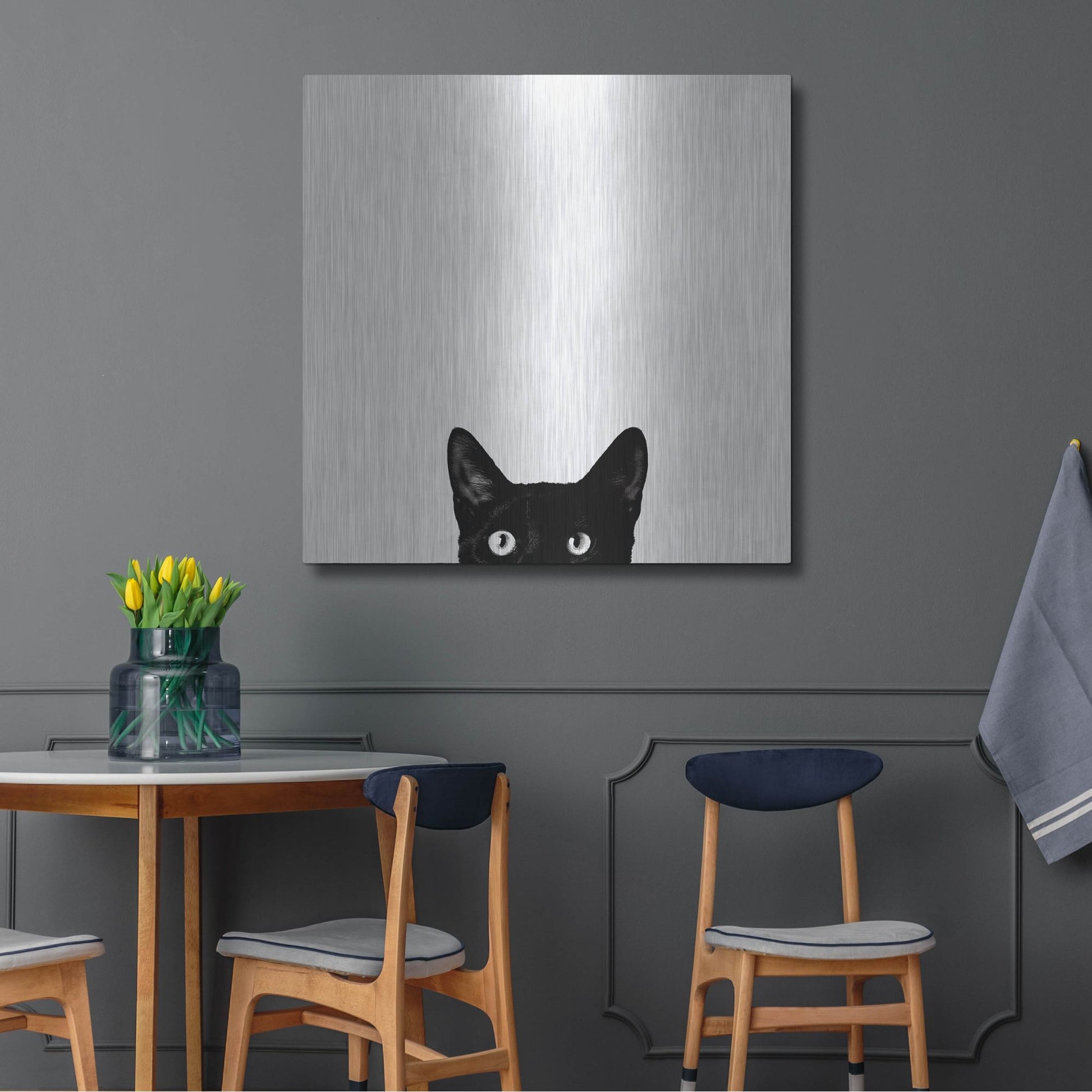 Luxe Metal Art 'Curiosity' by Jon Bertelli, Metal Wall Art,36x36