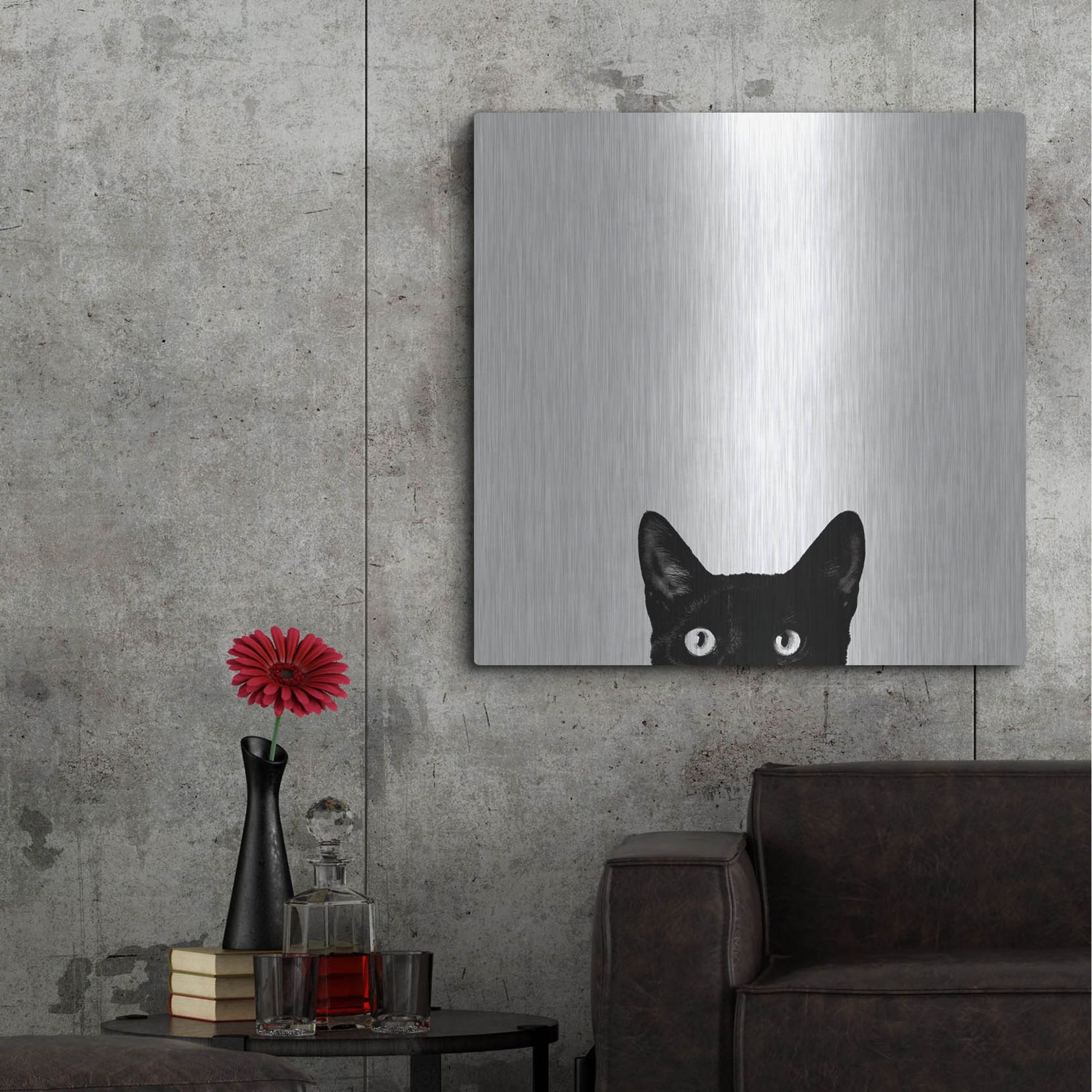 Luxe Metal Art 'Curiosity' by Jon Bertelli, Metal Wall Art,36x36