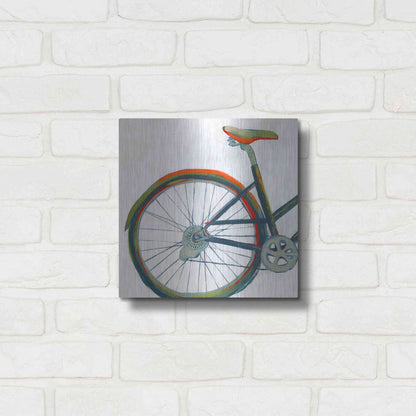 Luxe Metal Art 'Bicycle Diptych I' by Grace Popp, Metal Wall Art,12x12