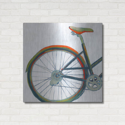 Luxe Metal Art 'Bicycle Diptych I' by Grace Popp, Metal Wall Art,36x36