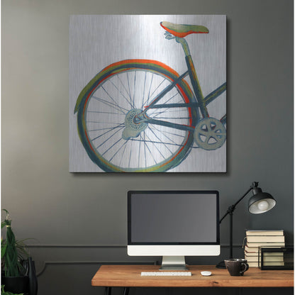 Luxe Metal Art 'Bicycle Diptych I' by Grace Popp, Metal Wall Art,36x36