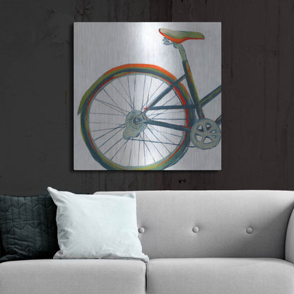 Luxe Metal Art 'Bicycle Diptych I' by Grace Popp, Metal Wall Art,36x36